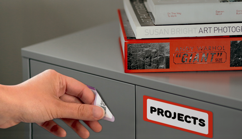 Removable labels for office equipment